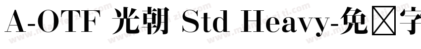 A-OTF 光朝 Std Heavy字体转换